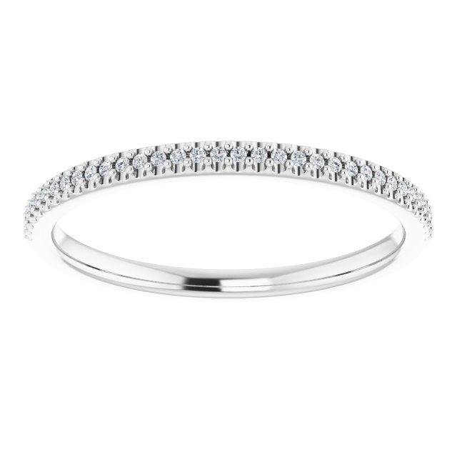 Delicate Stackable Diamond Wedding Band-VIRABYANI